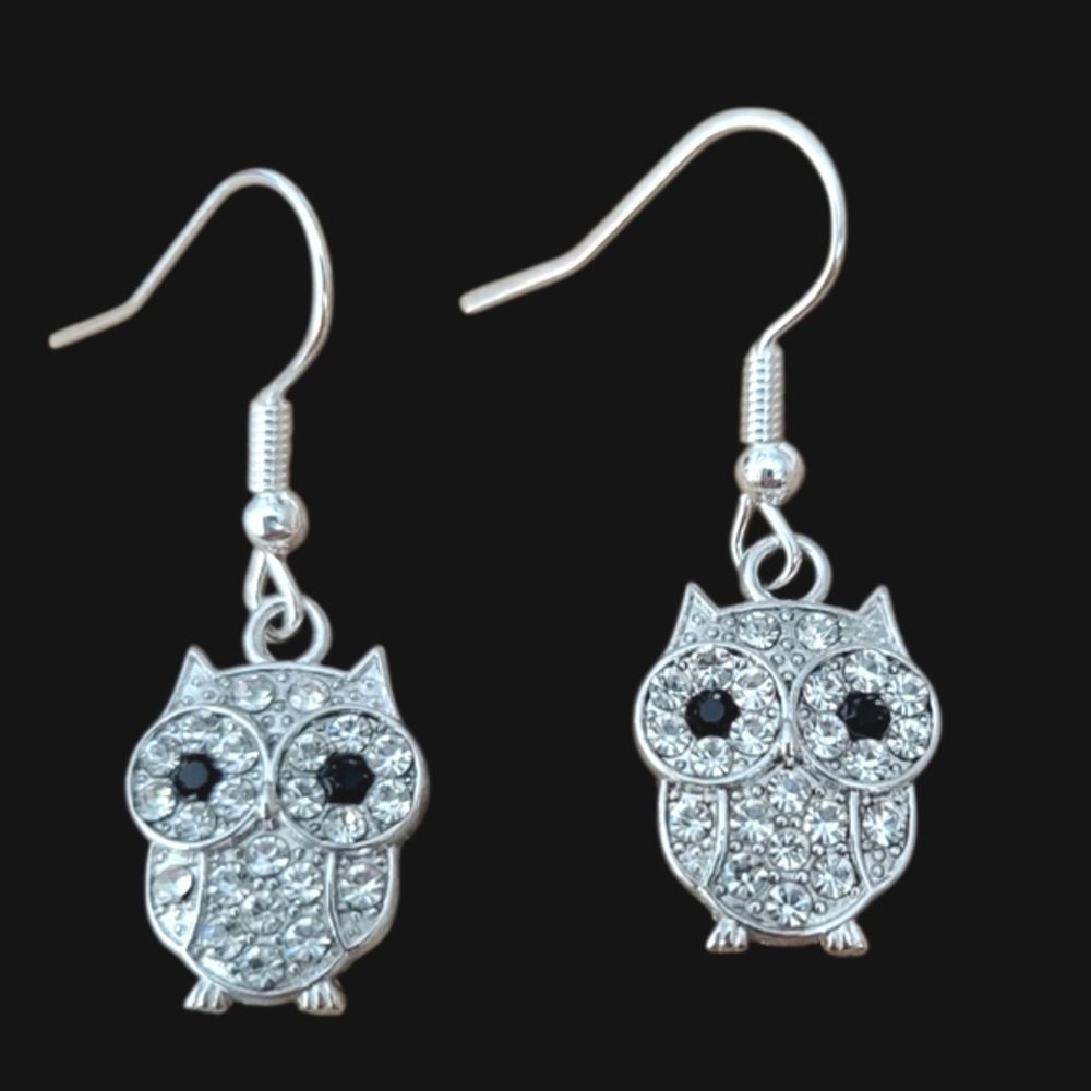 Sparkly Owl Earrings